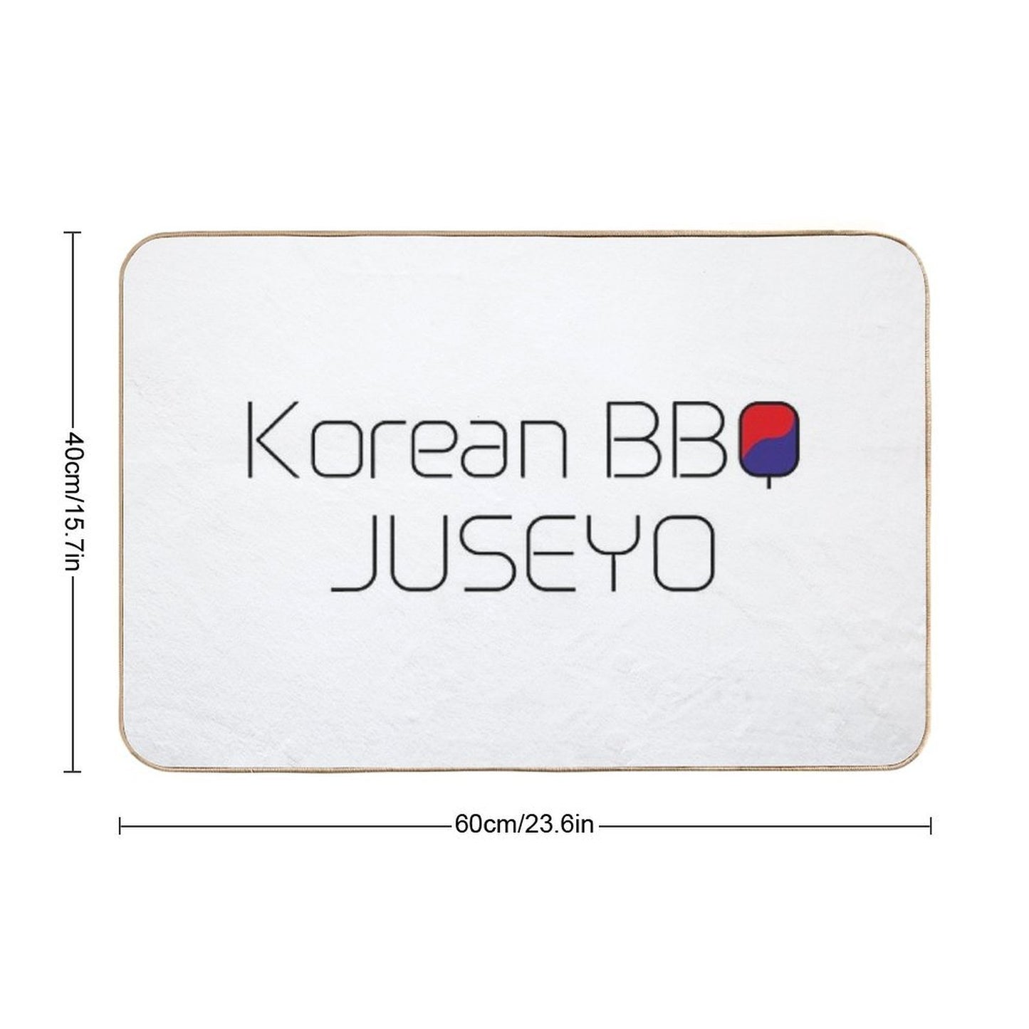 Korean Bbq Juseyo Pet-Safe Bath Mat