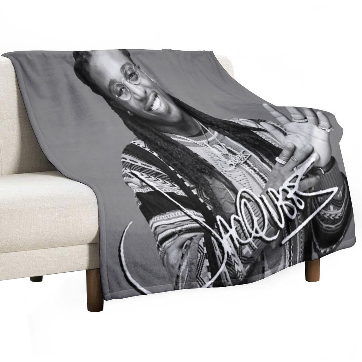 Tenjaq King of R & B American Tour 2019 2020 Compact Throw Blanket