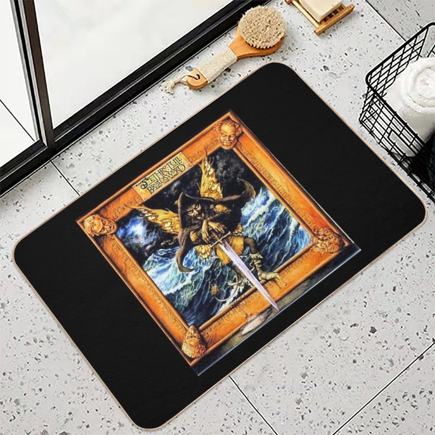 Tull Due Premium Jethro Band Performing Folk Music Rock Man Old Memorabilia Vintage Repositionable Bath Mat