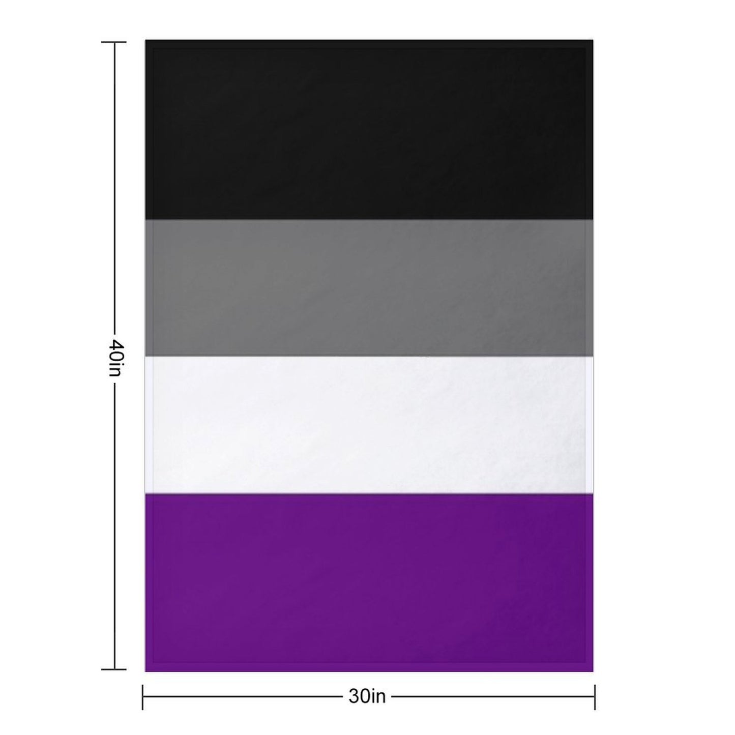 Seamless Repeating Asexual Pride Flag Pattern Eco-conscious Throw Blanket