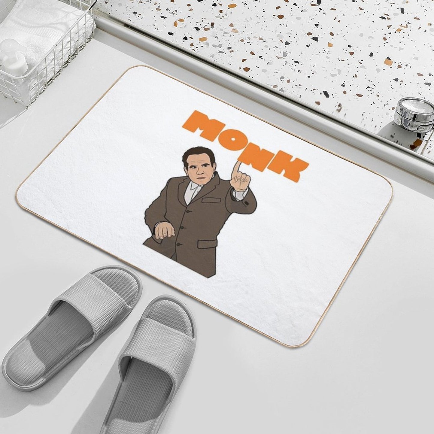 Mr. Monk And The Uneven Letter Absorbent Bath Mat