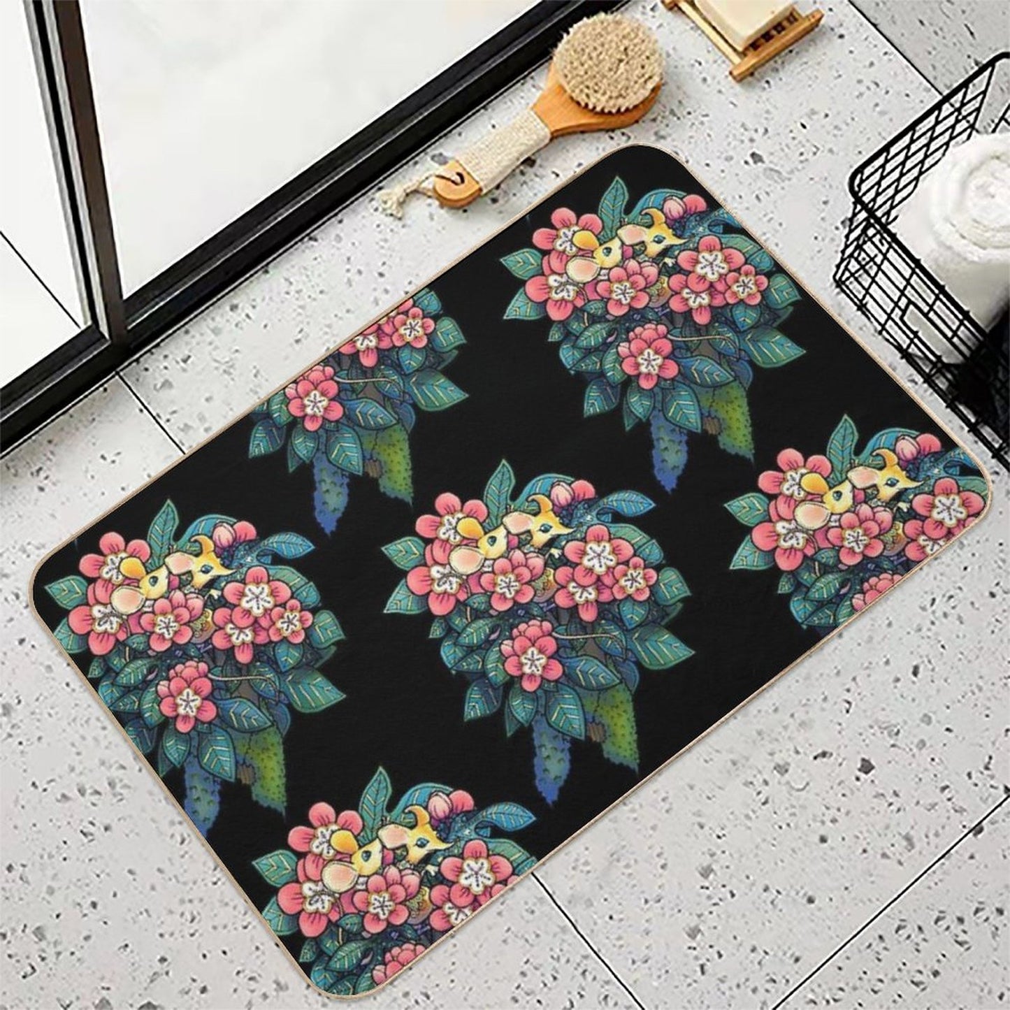 Forest Gathering, Mice And Wish. Repositionable Bath Mat