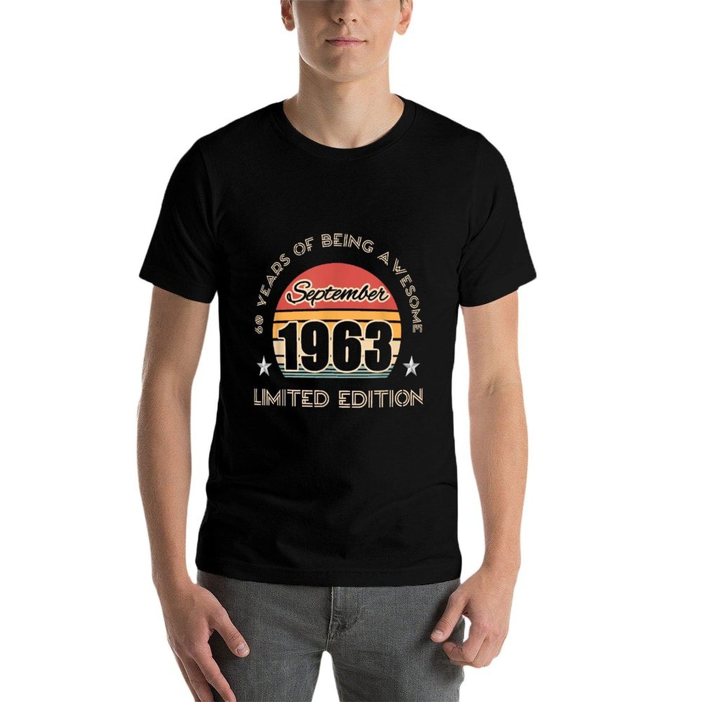 60 Years of Being Awesome September 1963 for 60th Birthday Odor-resistant T-Shirt