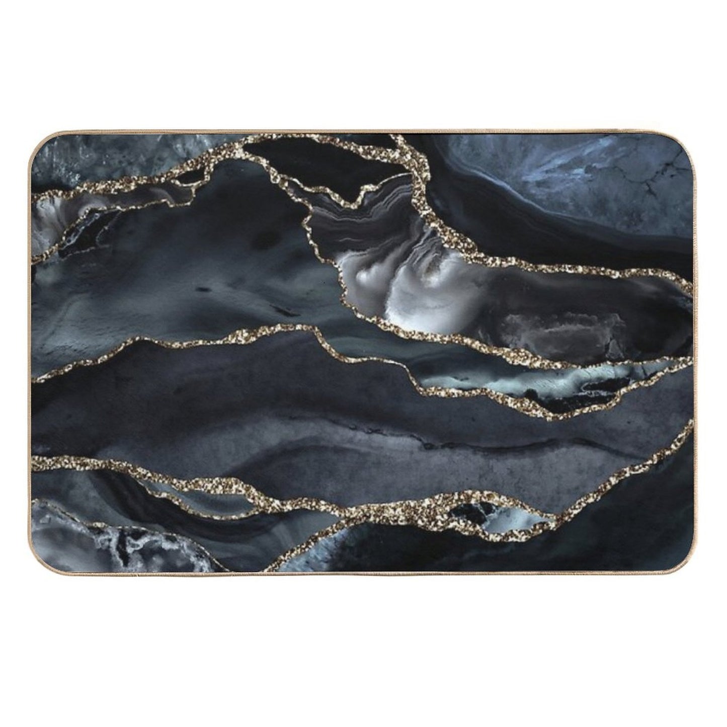 Night Masculine Marble Landscapes Easy To Clean Bath Mat