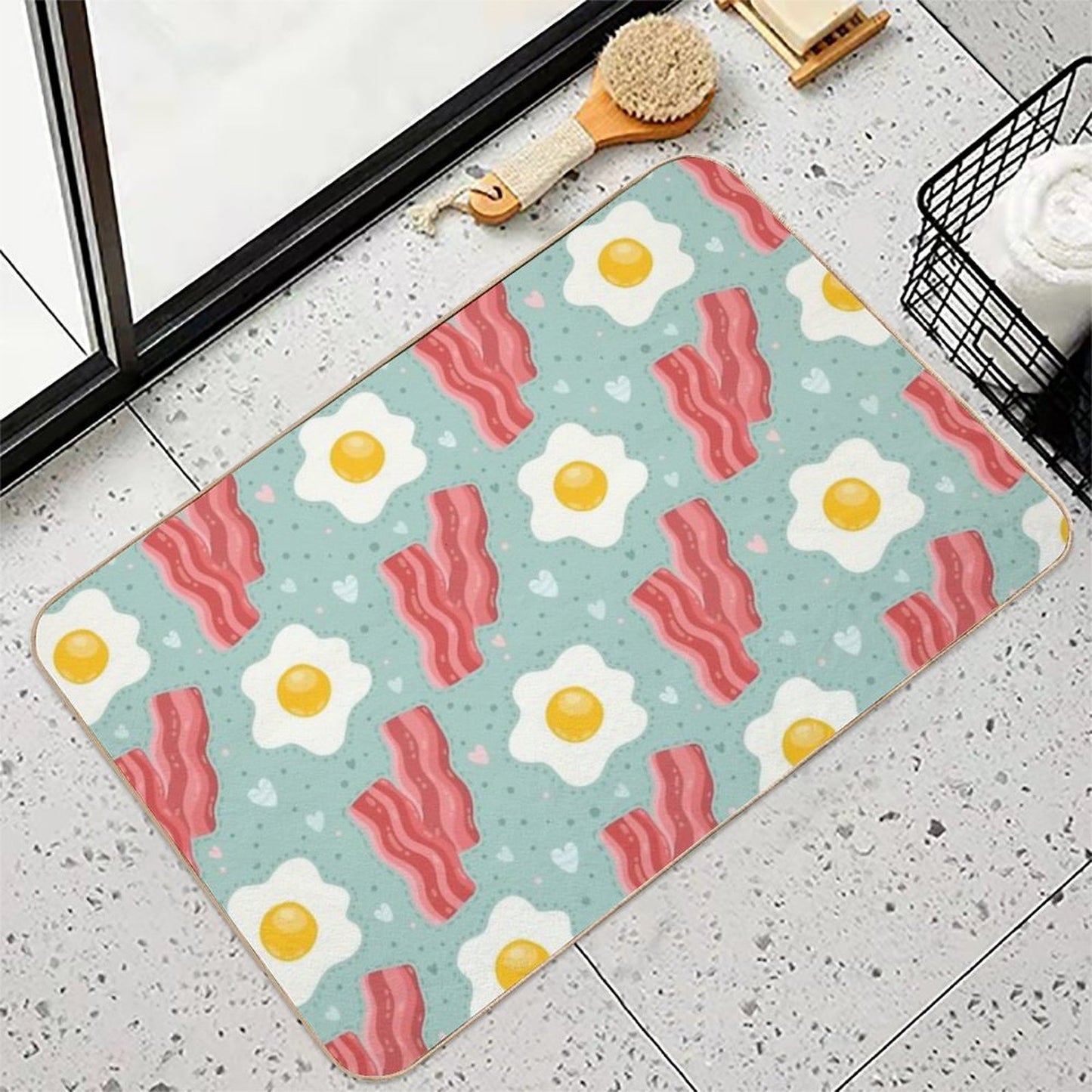 Egg And Bacon High-Traffic Bath Mat