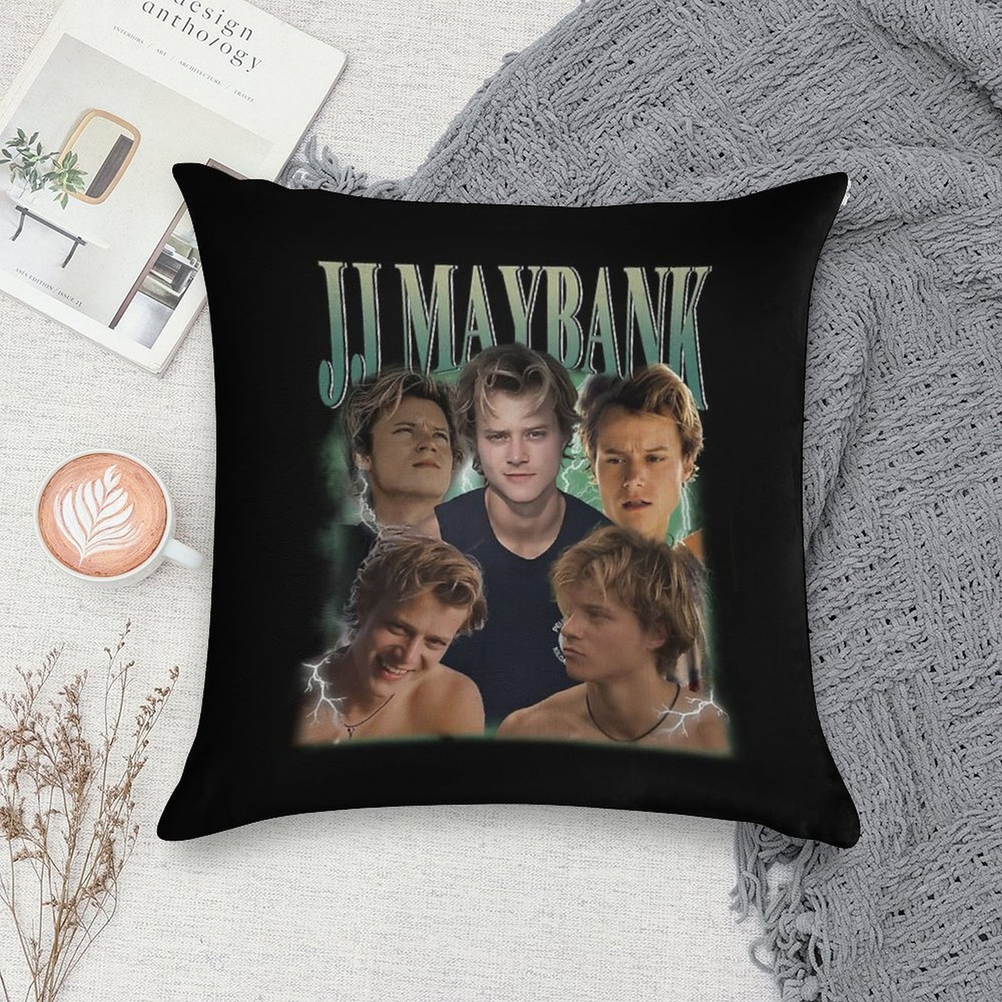 Retro JJ Maybank Vintage Bootleg 90s Style Soft Anti-Pilling Throw Pillow