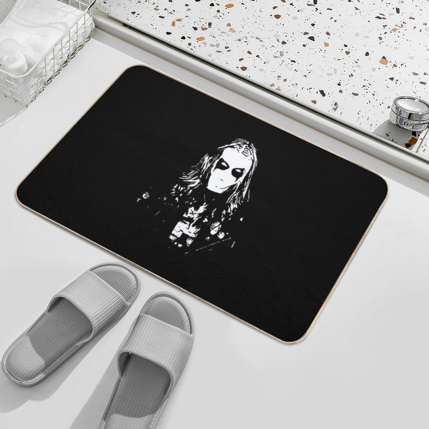 Black Metal Cult Rapid-Drying Bath Mat