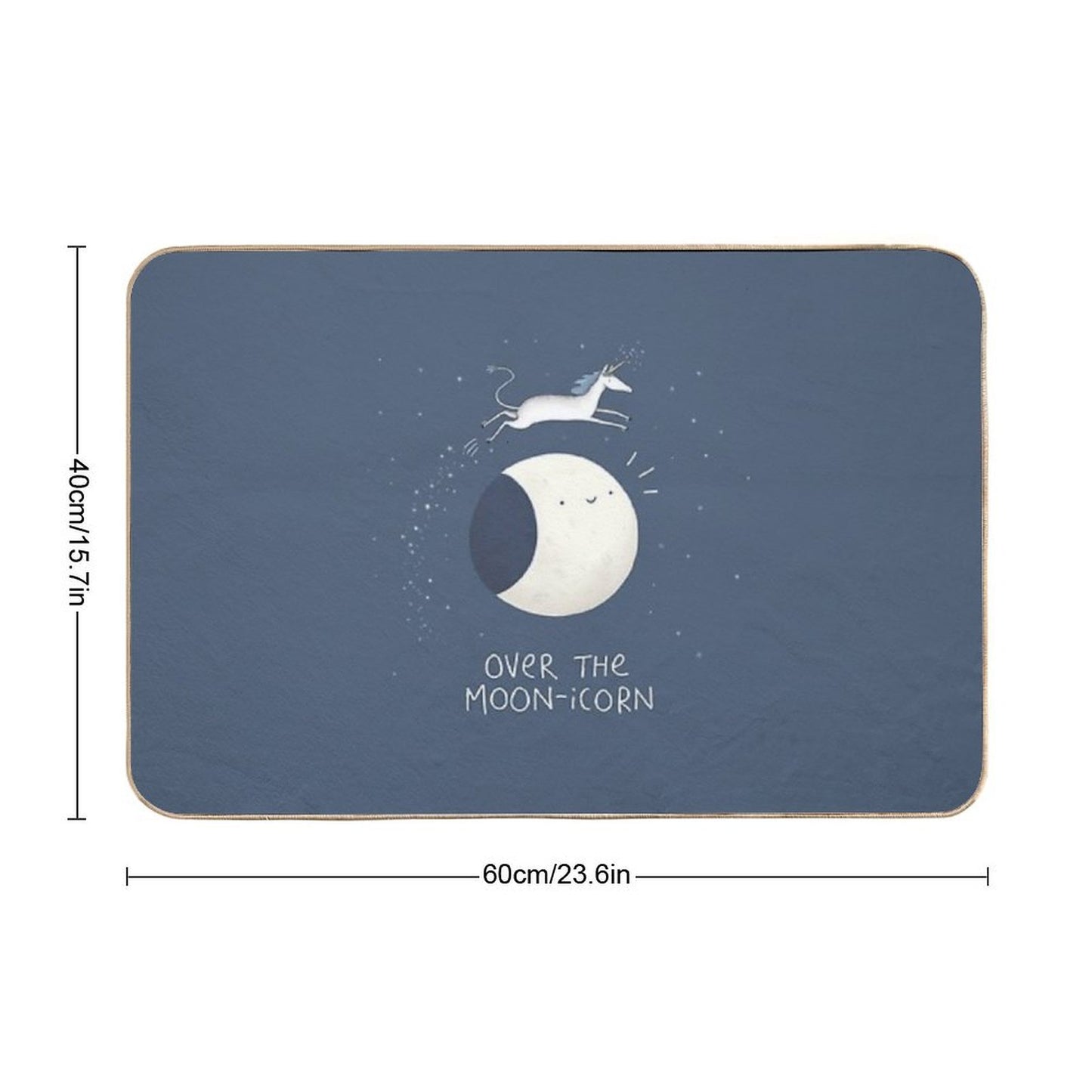 Over The Moon-icorn Easy Maintenance Bath Mat
