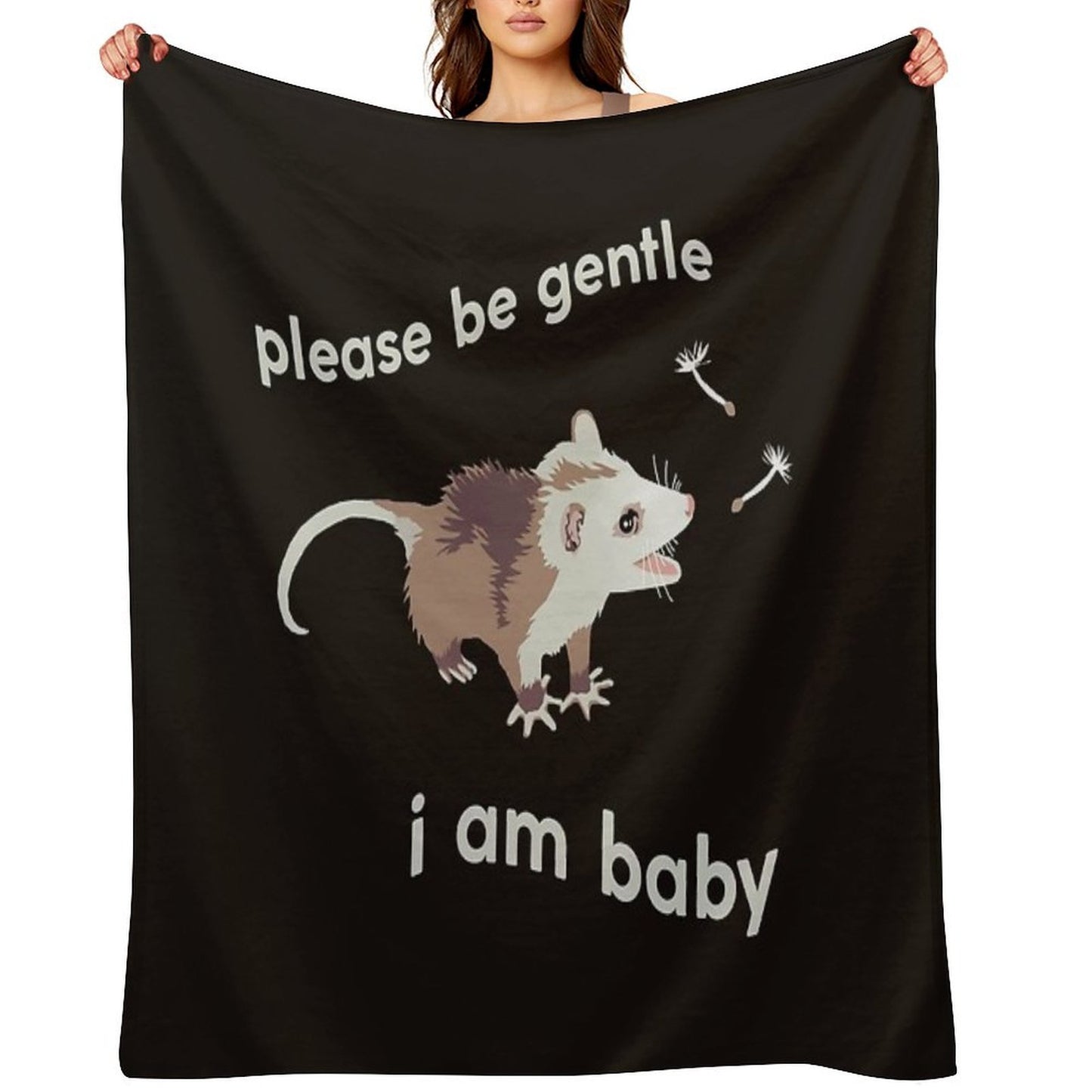 Please Be Gentle, I Am Baby All-season Throw Blanket