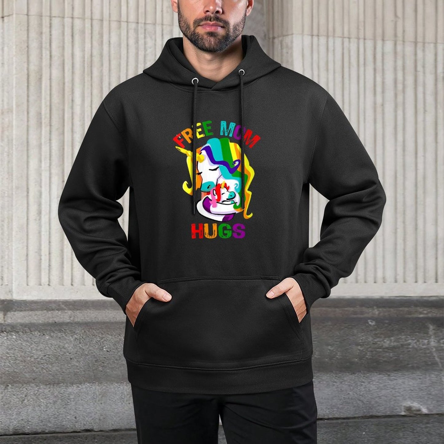 Womens Free Mom Hugs LGBT Gay Pride Shrink-Resistant Hoodie
