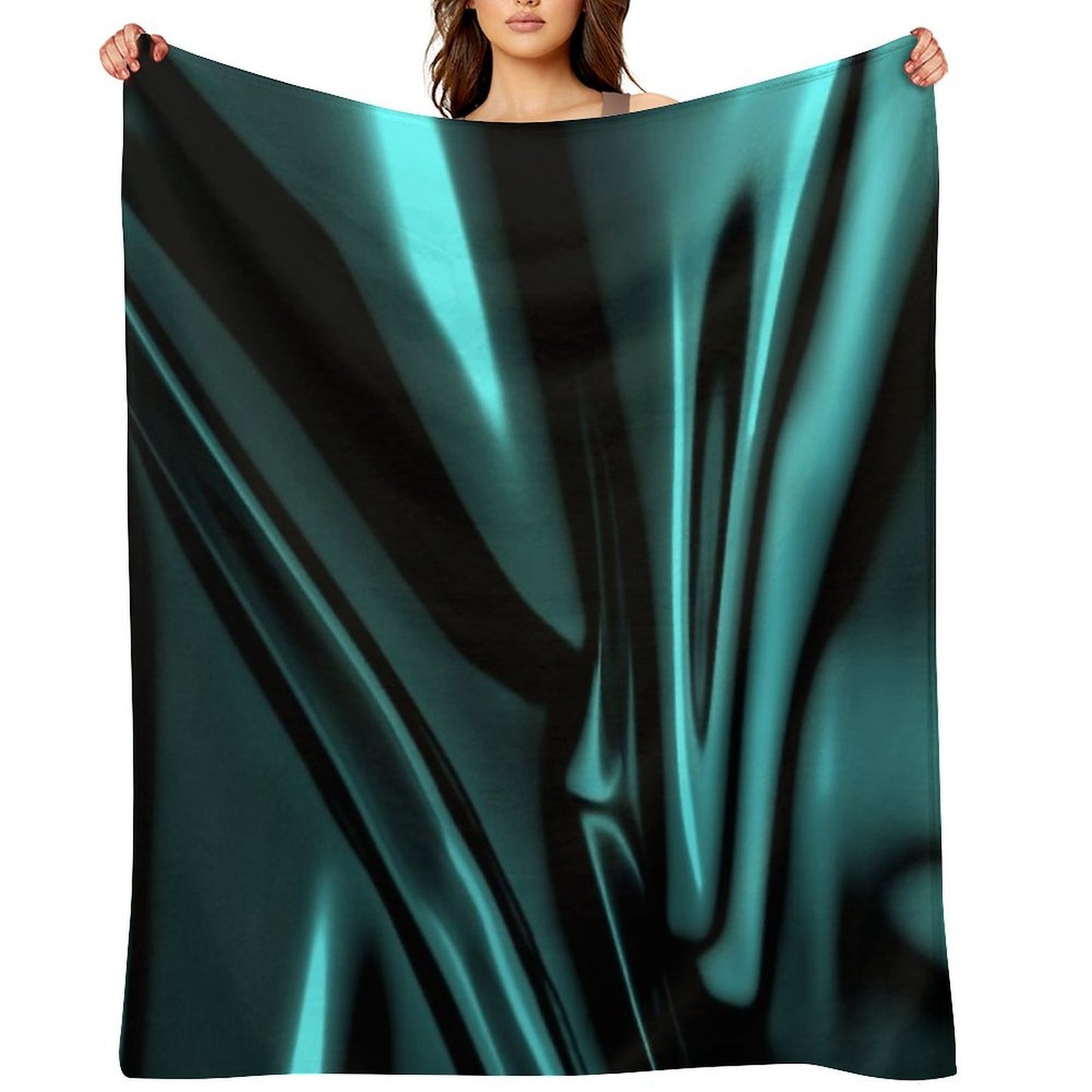 Most Sold Silk Wave Design Wrinkle-free Throw Blanket