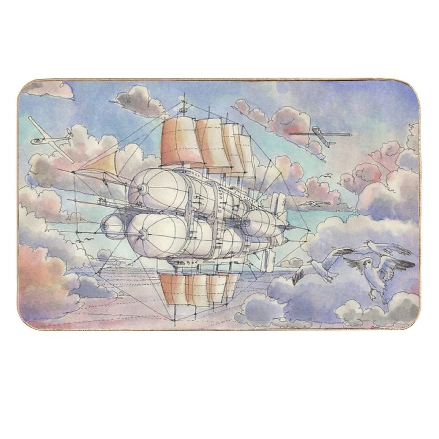 Il Veliero Volante Rapid-Drying Bath Mat