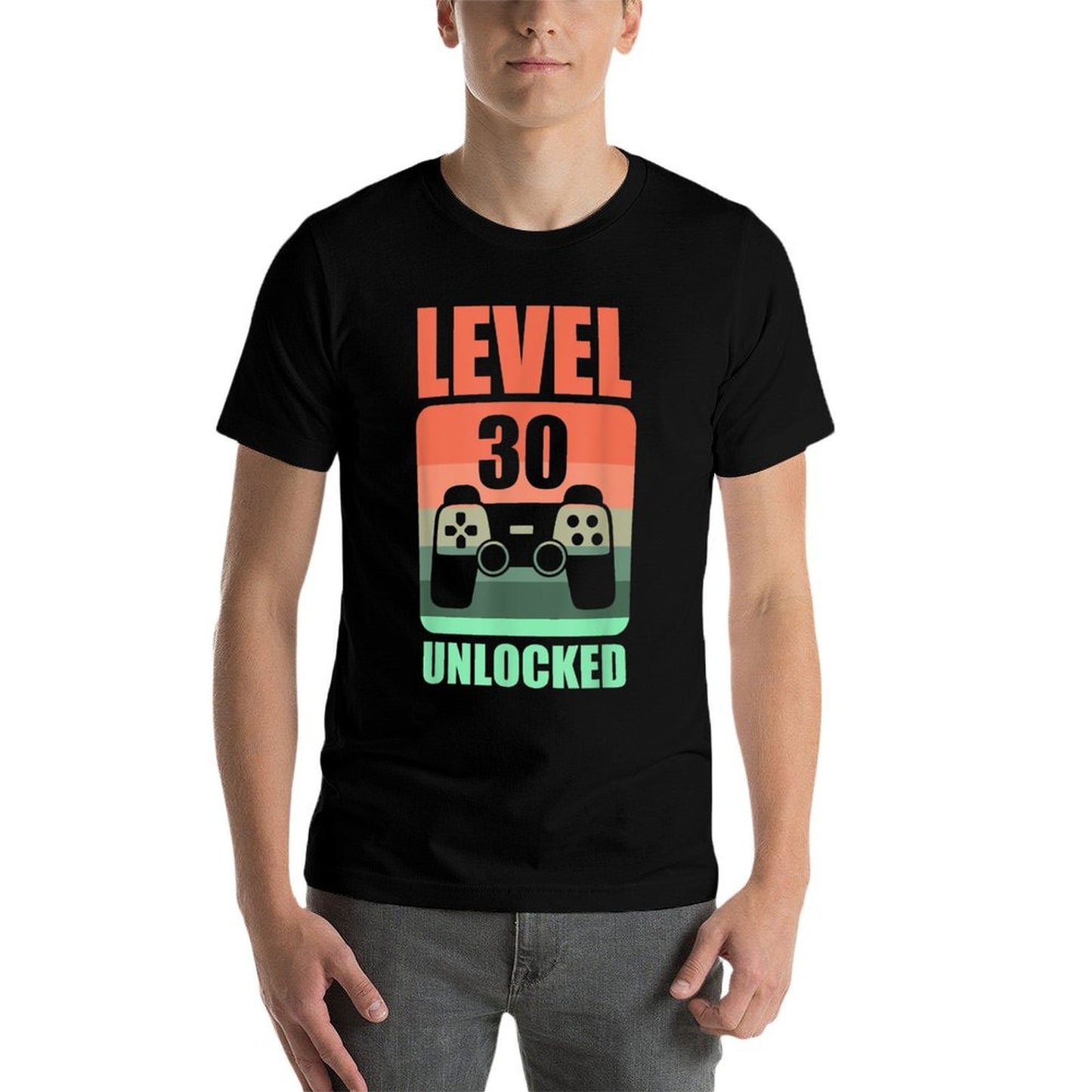 Vintage Level 30 Unlocked Video Gamer 30th Birthday Gift Breathable T-Shirt