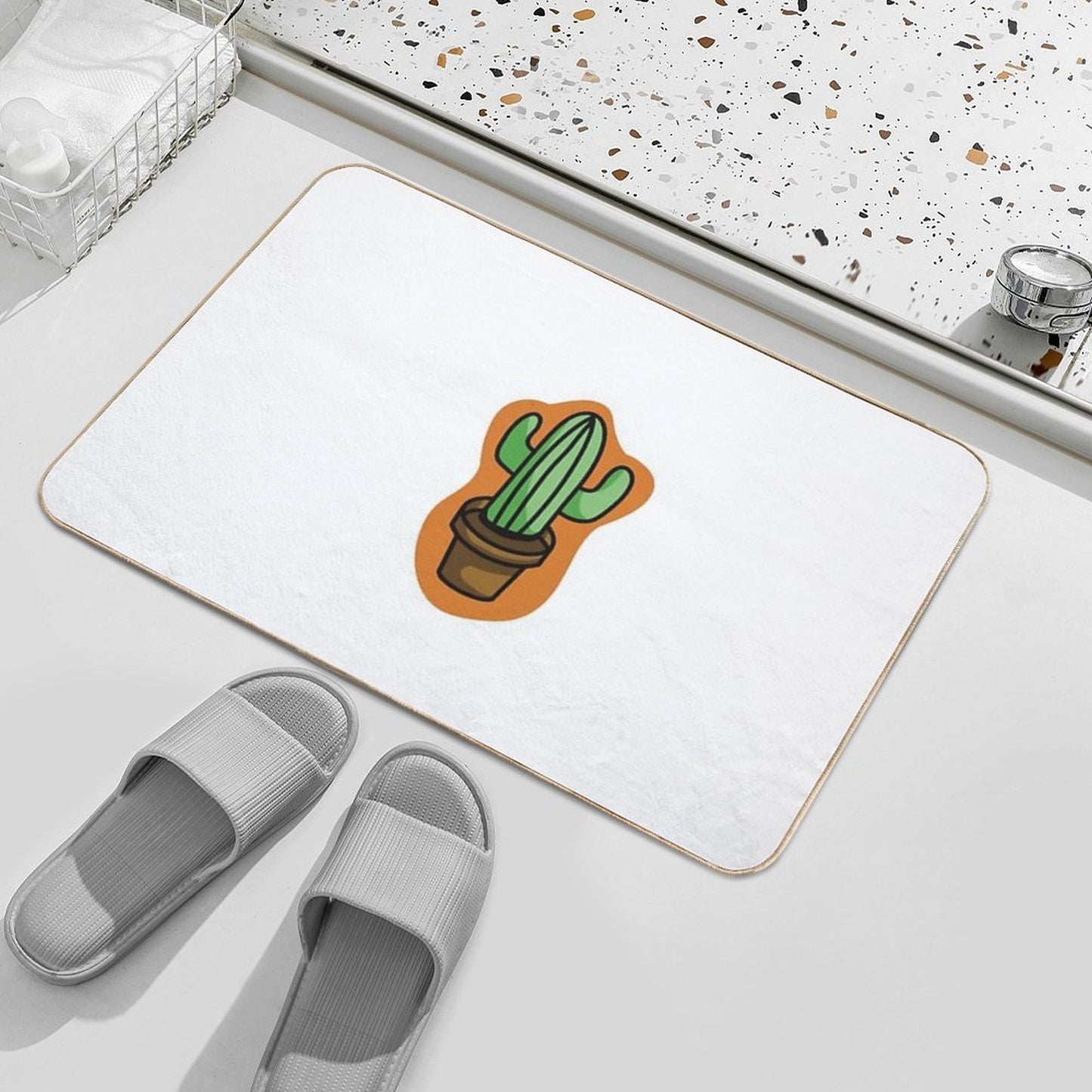 Colorful Cactus Eco-Friendly Bath Mat