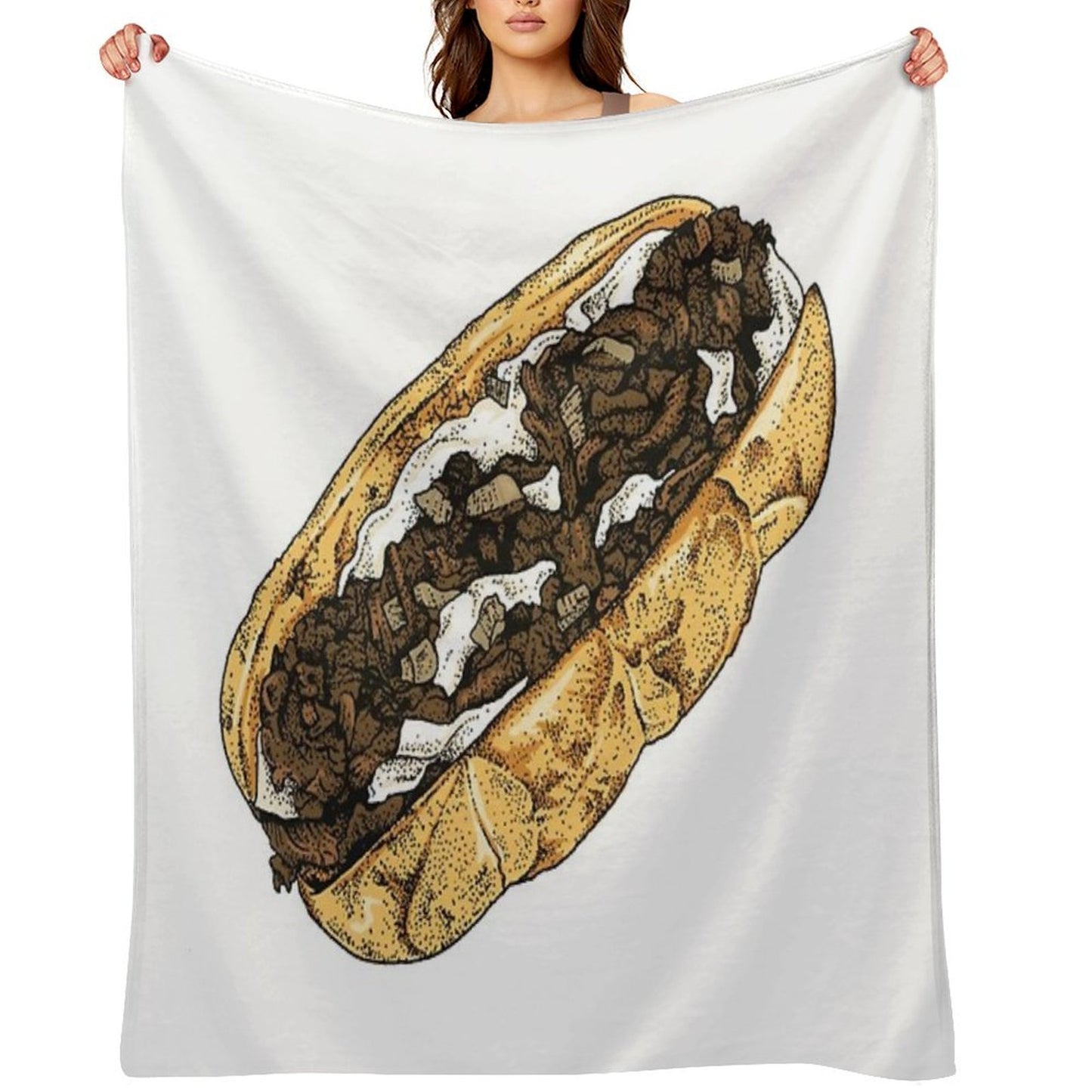 Philly Cheesesteak Multi-functional Throw Blanket