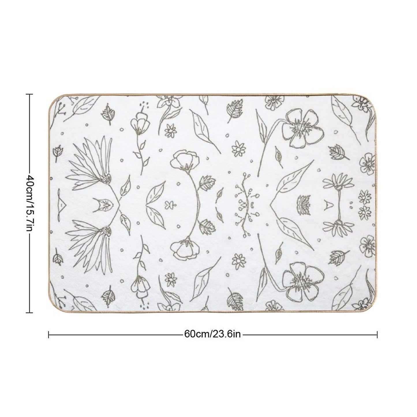 Flowers 2 Rapid-Drying Bath Mat