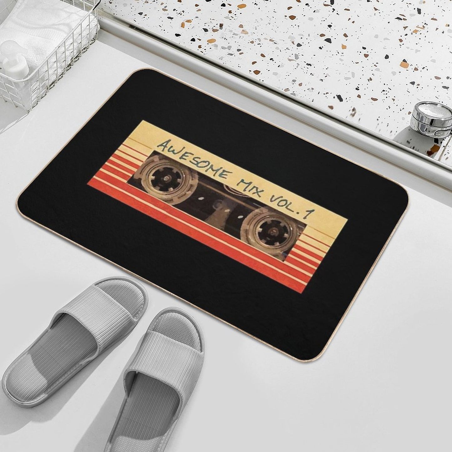 Awesome Mix Vol.1 (retro Cassette) Rapid-Drying Bath Mat