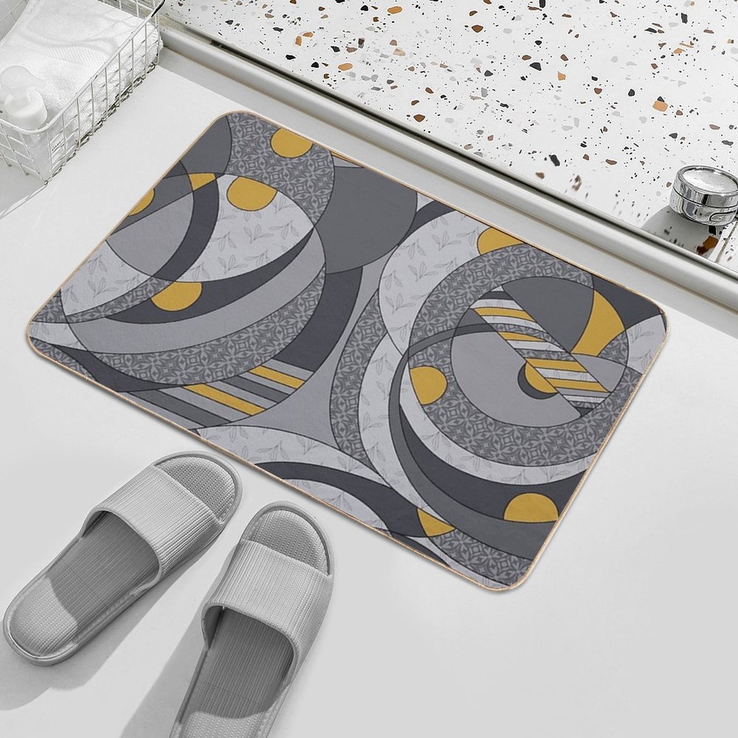 Industrial Spirals – Engineered Flow Meets Urban Art Absorbent Bath Mat