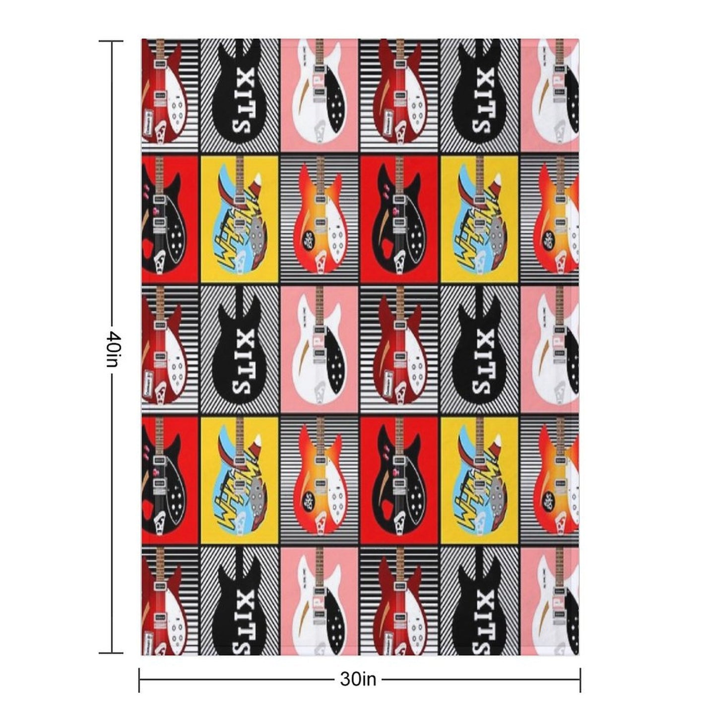 Paul Weller's Rickenbackers Sustainable Throw Blanket