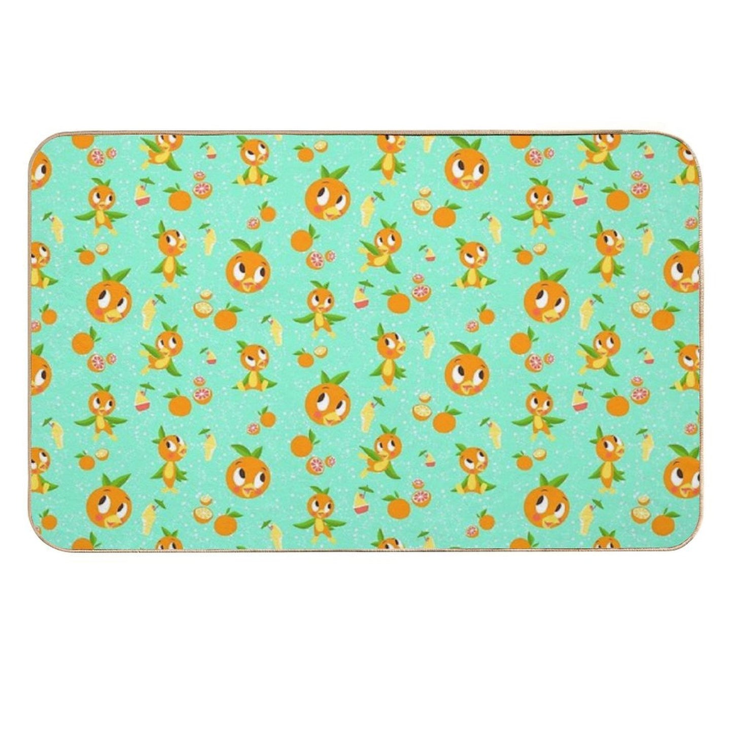 Orange Bird with Dole Whip Repositionable Bath Mat