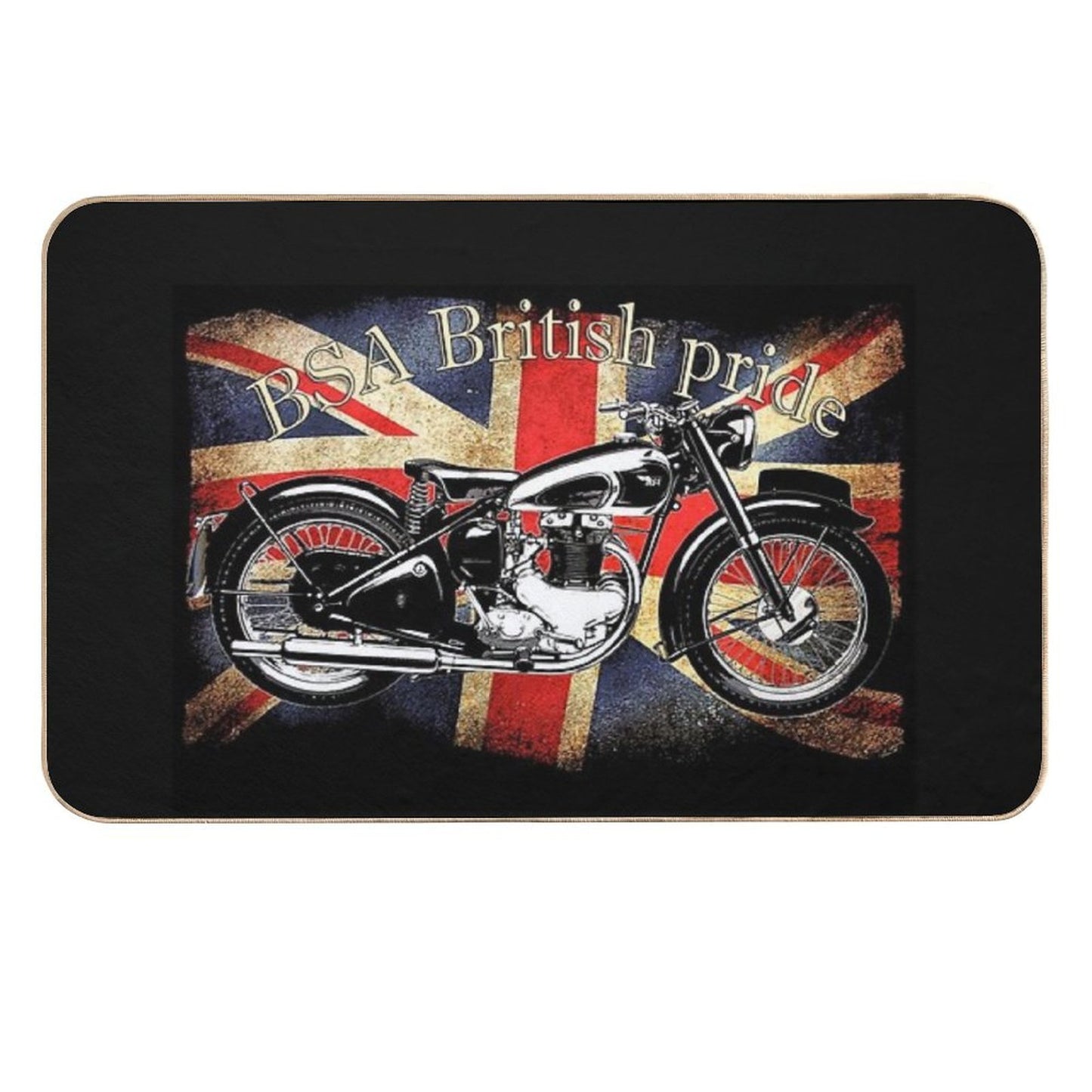 Vintage Classic British BSA Motorcycle Icon Eco-Friendly Bath Mat
