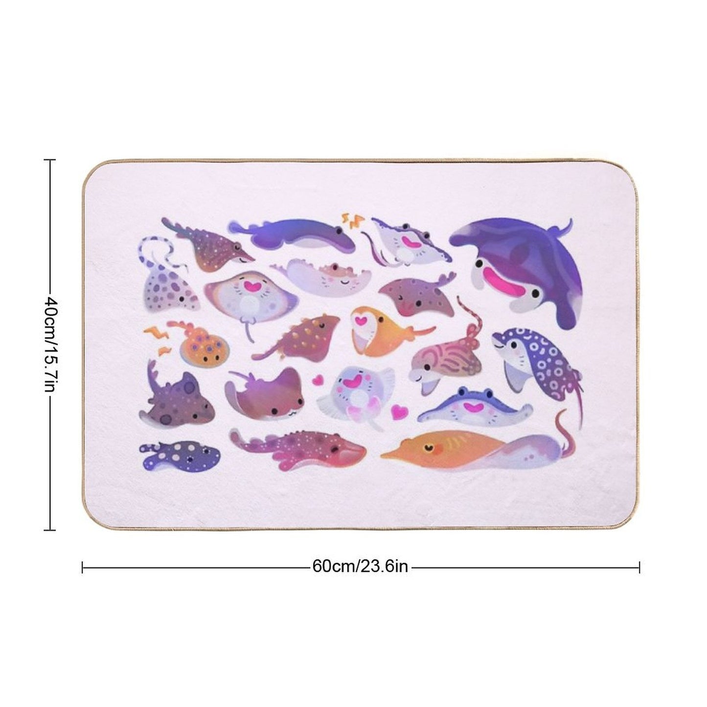 Ray Day 1 - Bright Durable Bath Mat