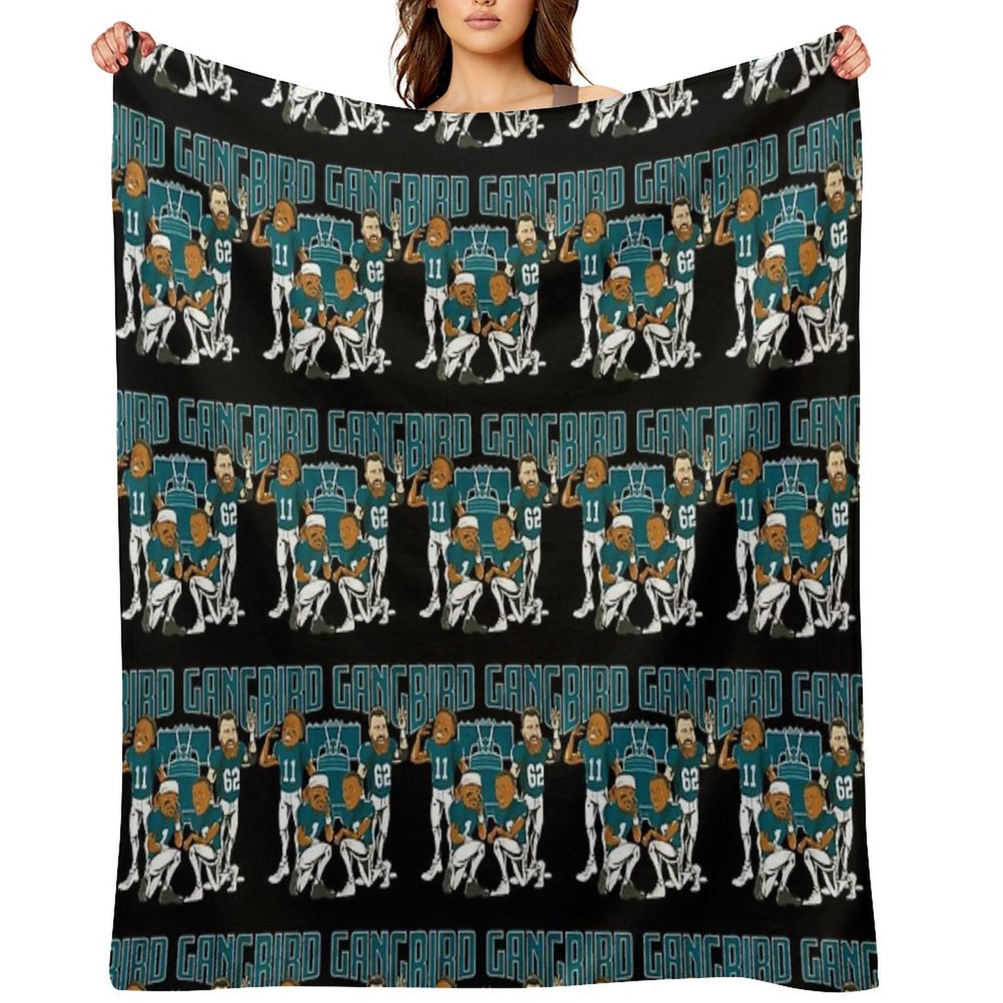 BIRD GANG PHILADELPHIA EAGLES SUPER BOWL CHAMPIONS 2023 Multi-functional Throw Blanket