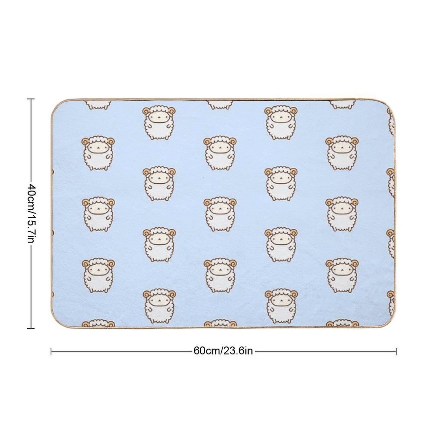 Cute Sheep Fade-Resistant Bath Mat