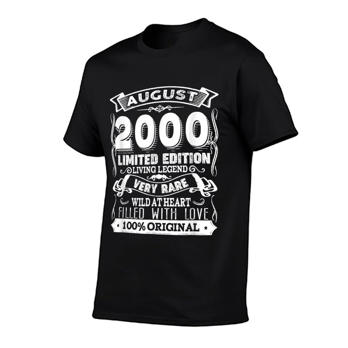 Vintage August 2000 21st Birthday Heathered Texture T-Shirt