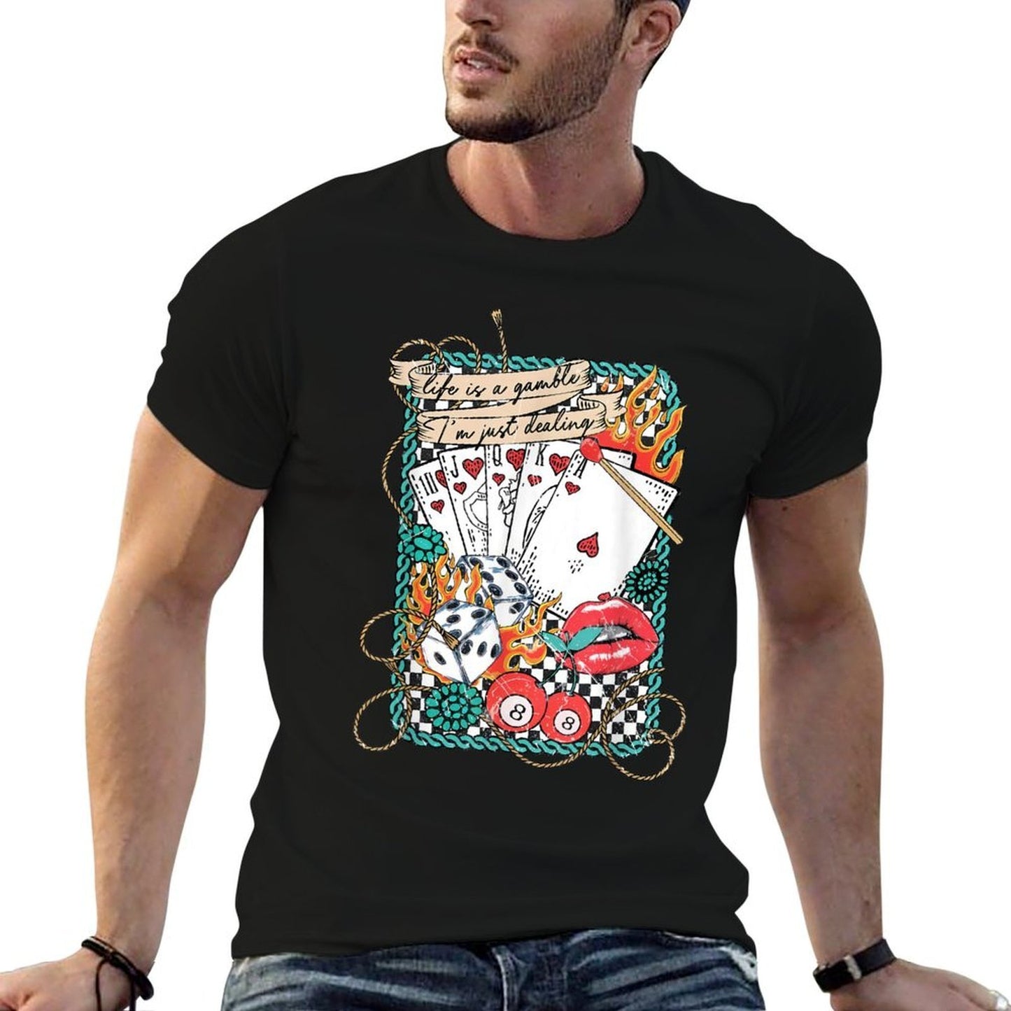 Retro Turquoise Western Country Vintage-inspired T-Shirt