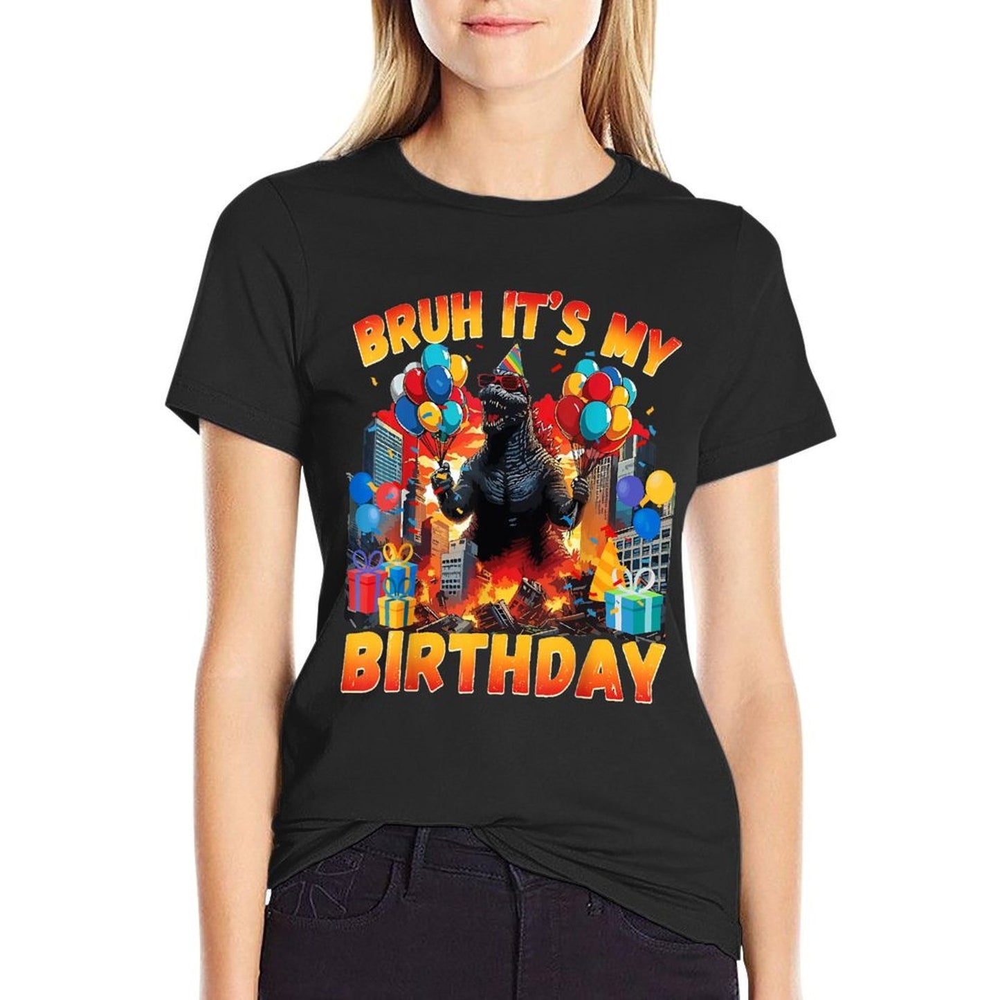 Kaiju Birthday Party Japan Monster Dinosuar Its My Birthday Relaxed-fit T-Shirt