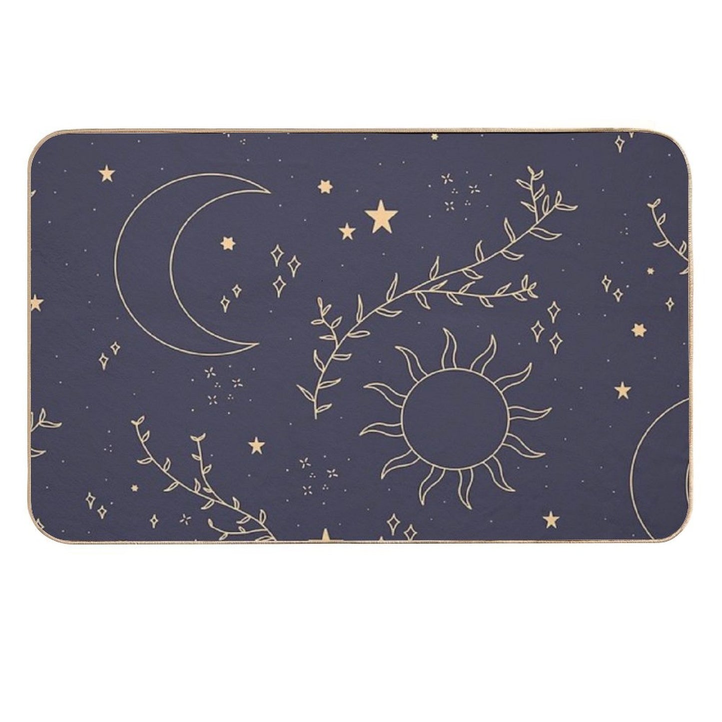 Celestial Pattern High-Traffic Bath Mat