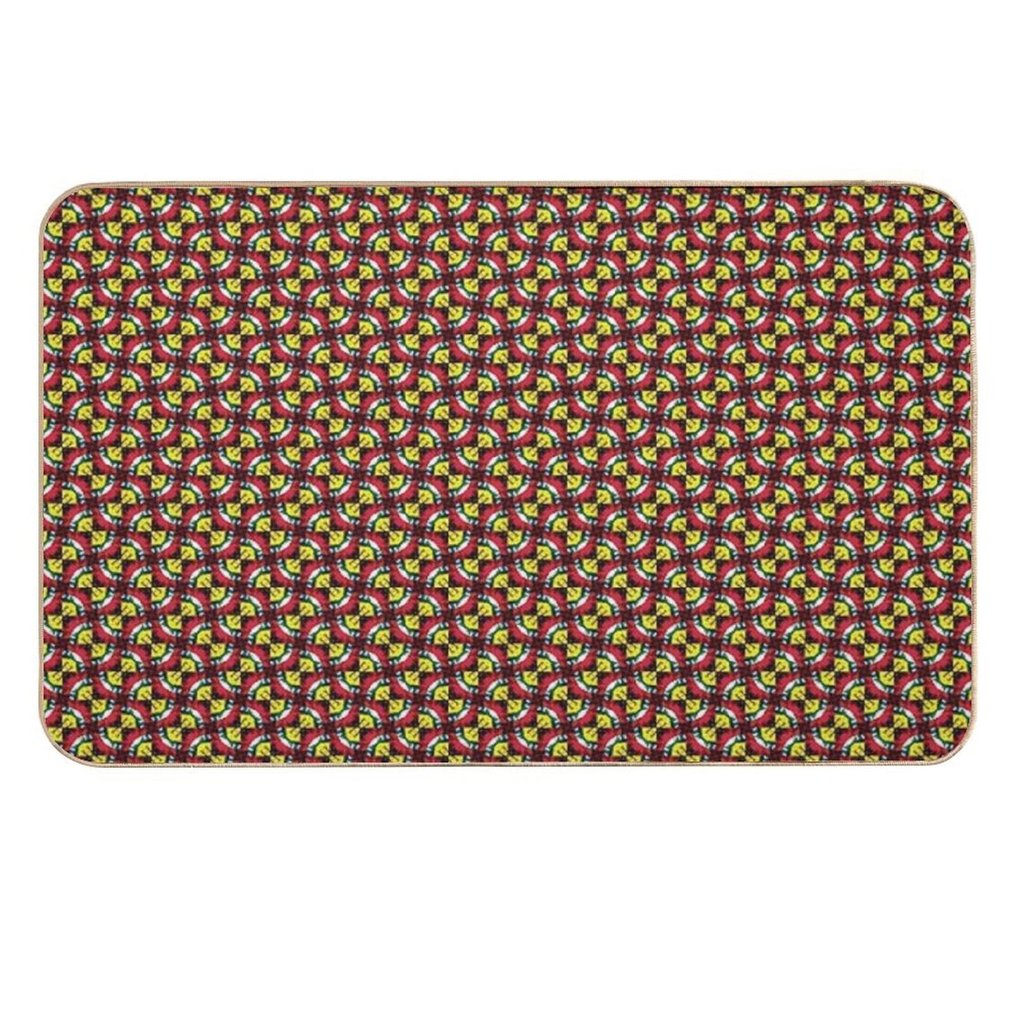 Festive Golden Bowtie Angled Dirt-Trapping Bath Mat