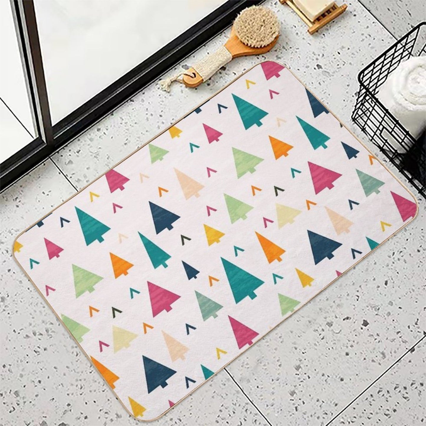 Christmas Tree Easy Maintenance Bath Mat
