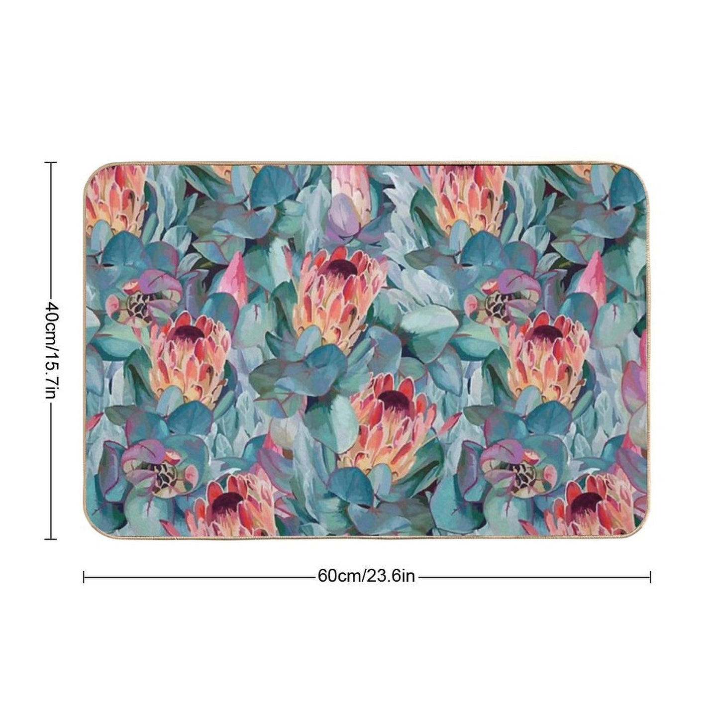 Protea Flowers Eco-Friendly Bath Mat