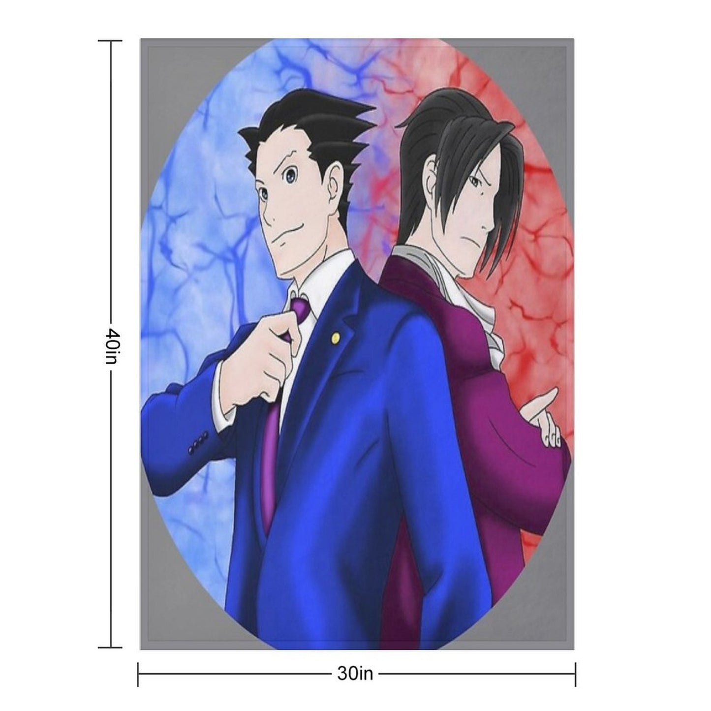 Phoenix Wright And Miles Edgeworth Anti-pilling Throw Blanket