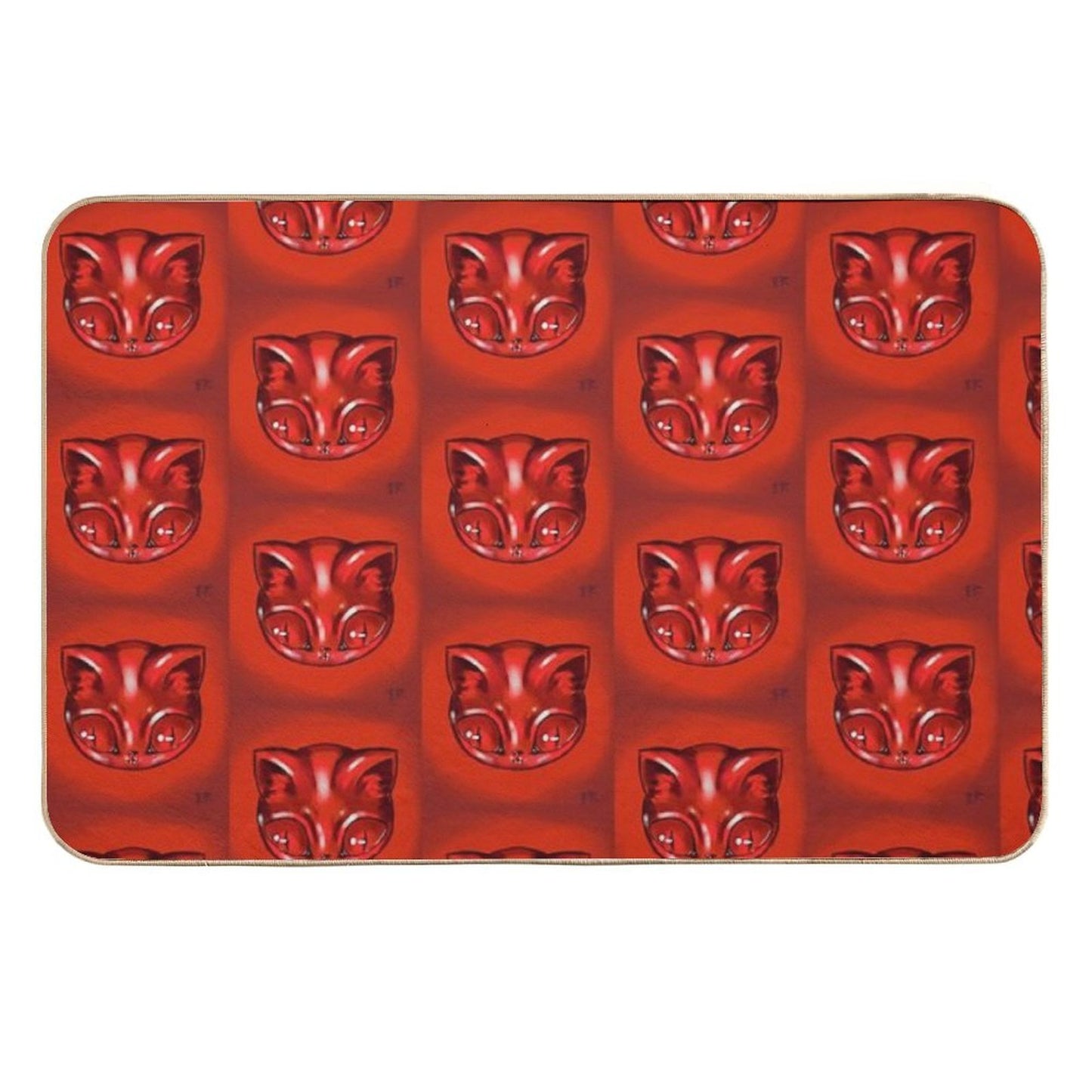 Electric Dream Cat (Red) Versatile Bath Mat