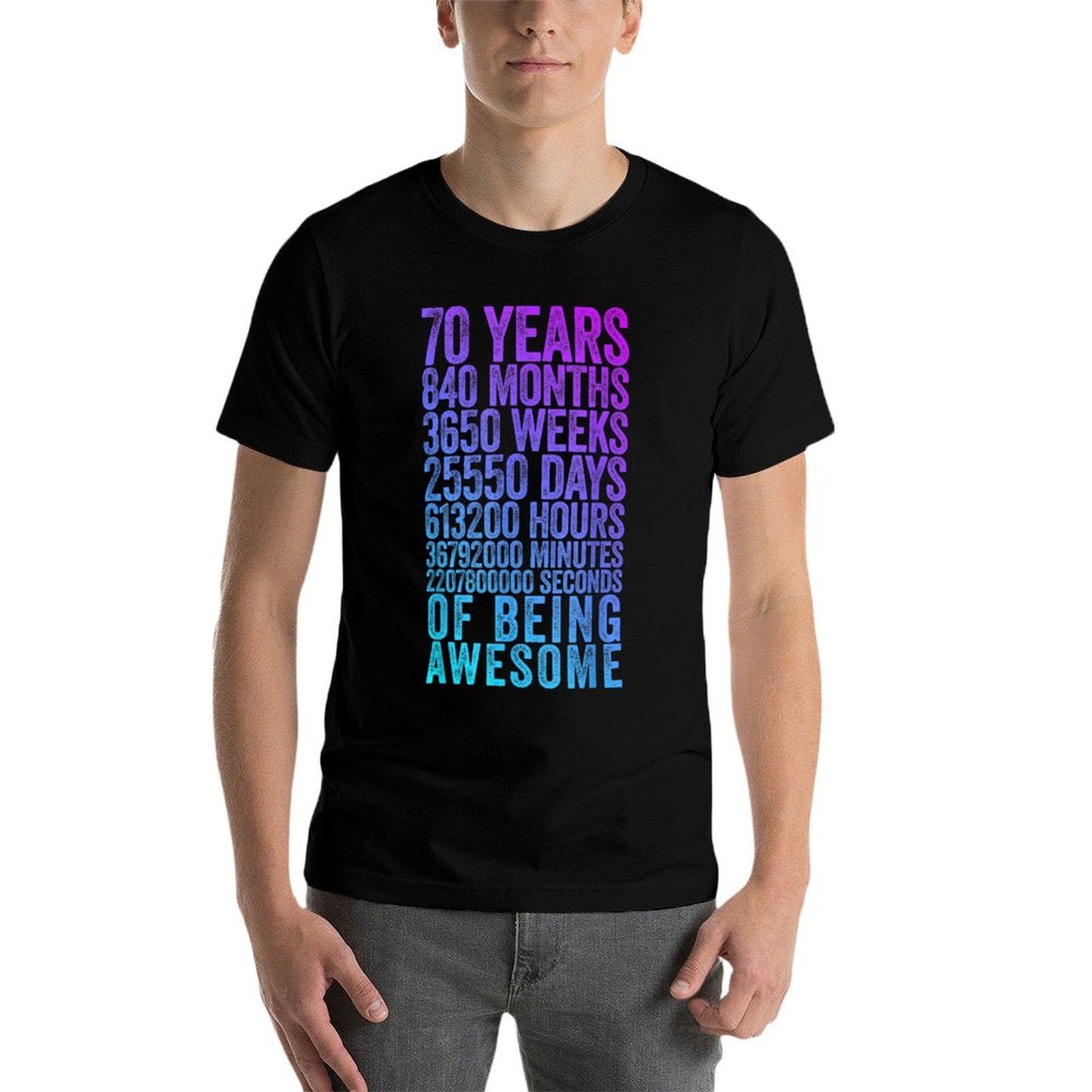 Funny 70th Birthday Old Meter Funny 70 Year Old Gifts Quick-drying T-Shirt