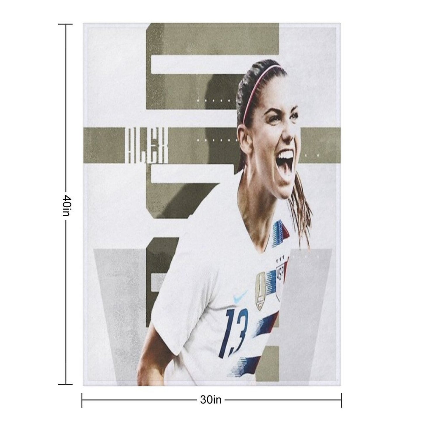 Alex Morgan Wallpaper Easy Care Throw Blanket