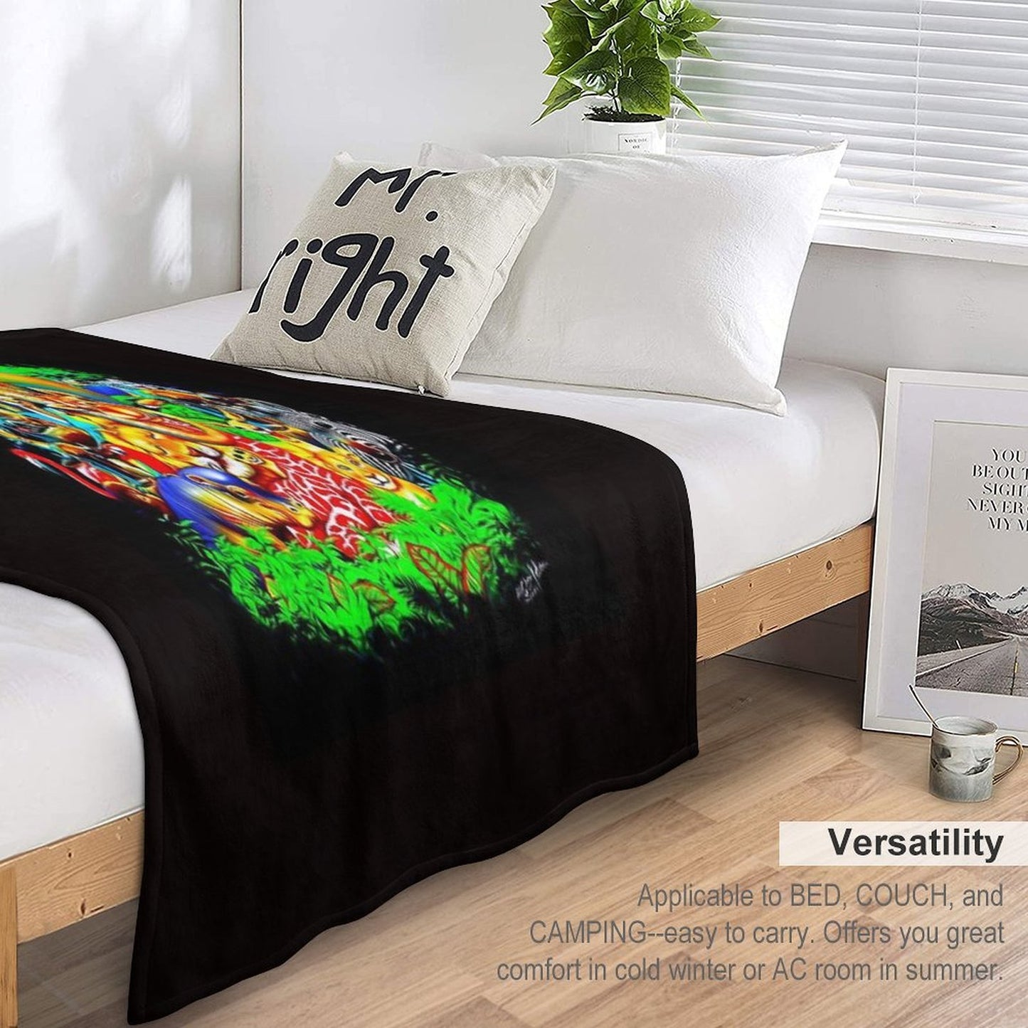 Halloween Spooky Scary Travel-friendly Throw Blanket