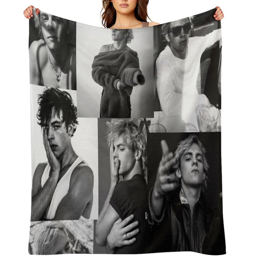 Ross Lynch Collage Eco-conscious Throw Blanket