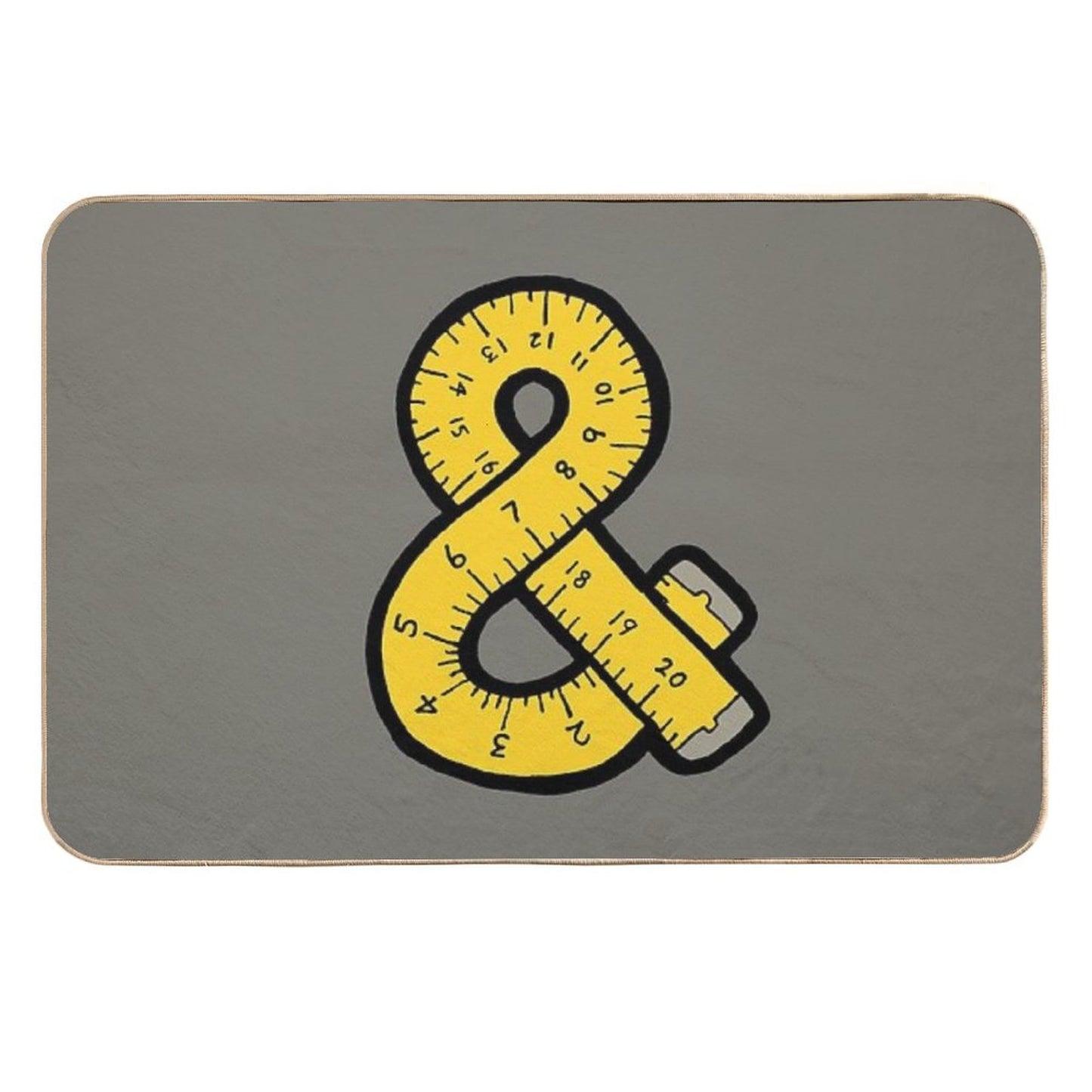 Ampersand Measuring Tape Multi-Purpose Bath Mat