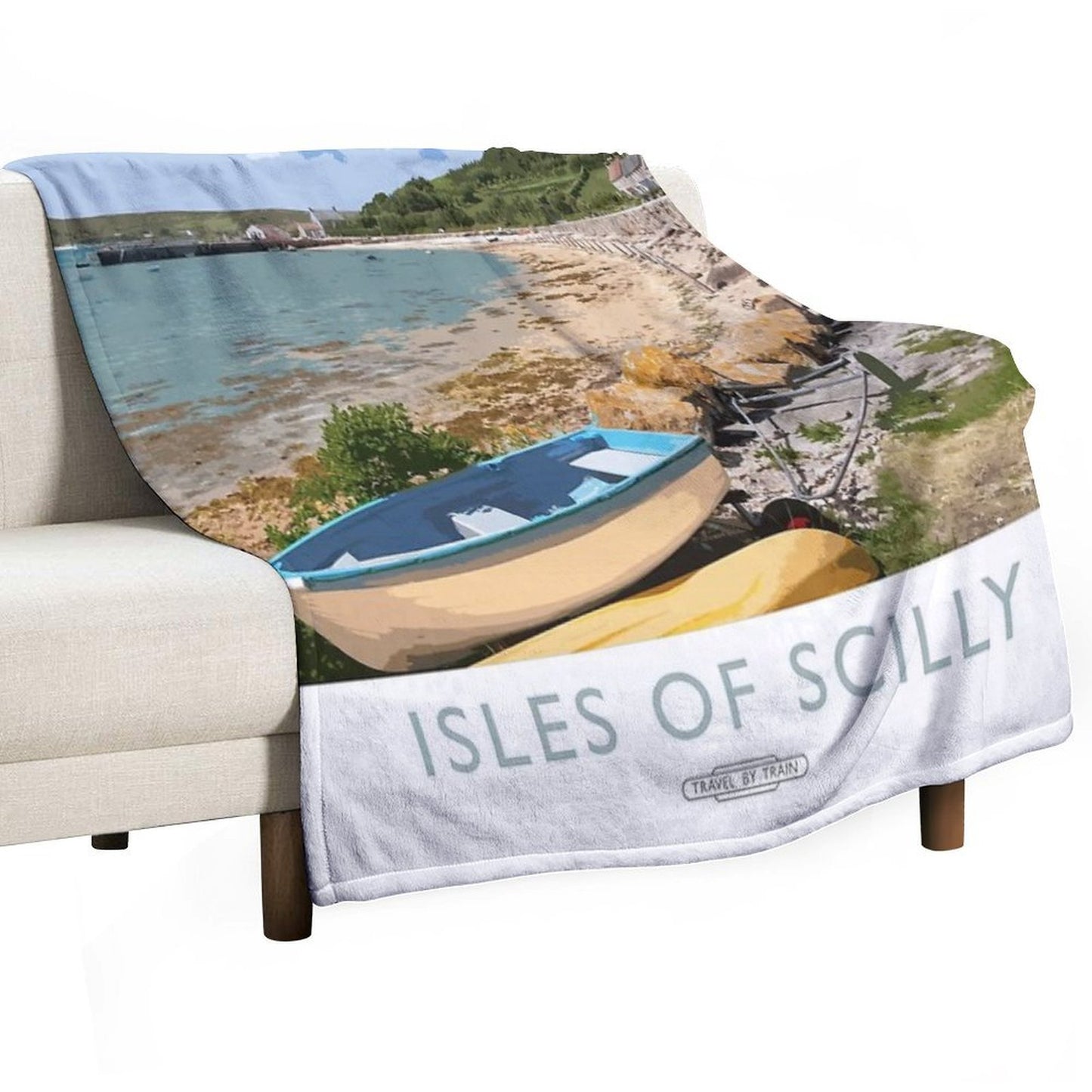 Isles of Scilly Sustainable Throw Blanket