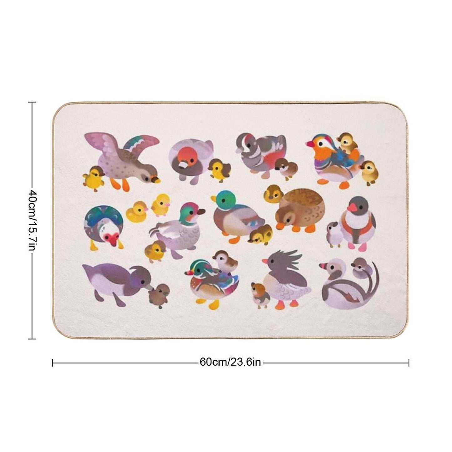 Duck And Duckling Easy To Clean Bath Mat