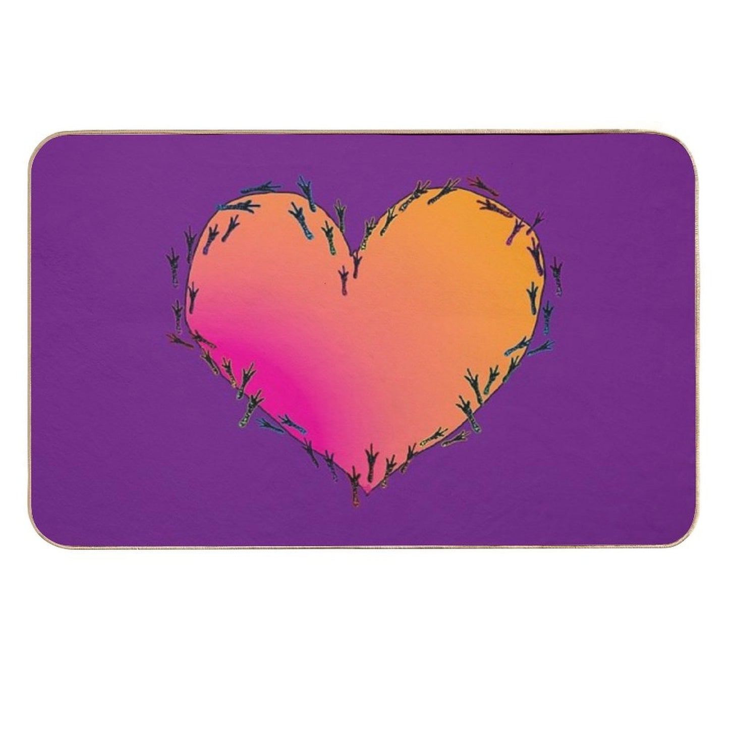 Tiny Diny Tracks Durable Bath Mat