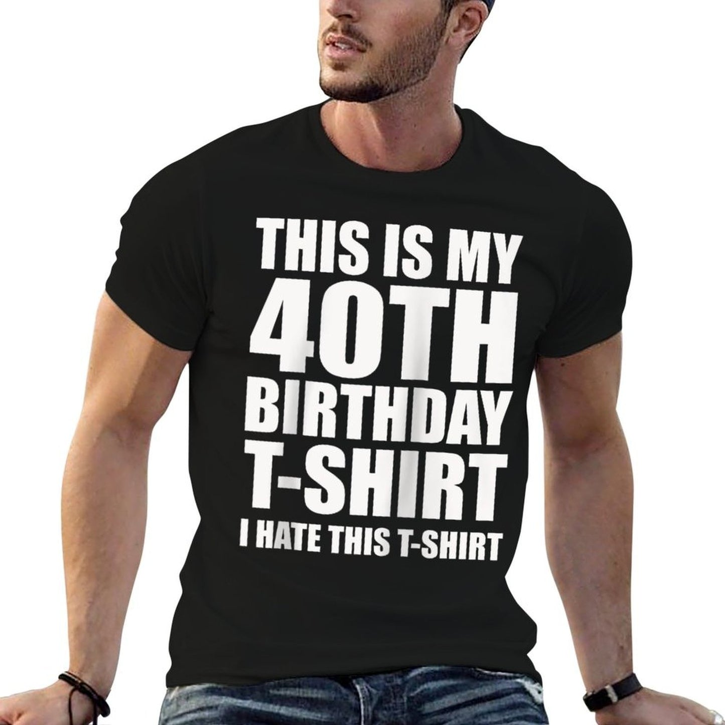 This Is My 40th Birthday, I Hate This Raglan Baseball Fade-proof Color T-Shirt