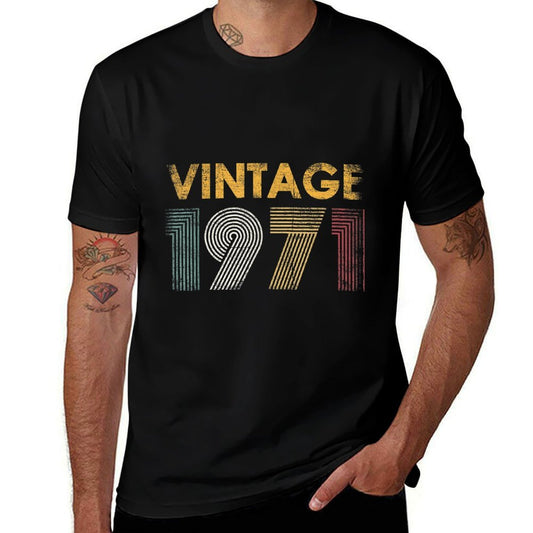 Retro Vintage 1971 50th Birthday for Men Women 50 Years Old  Graphic-printed T-Shirt