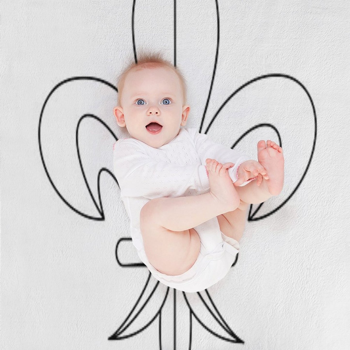 Fleur De Lys Shrink-resistant Throw Blanket