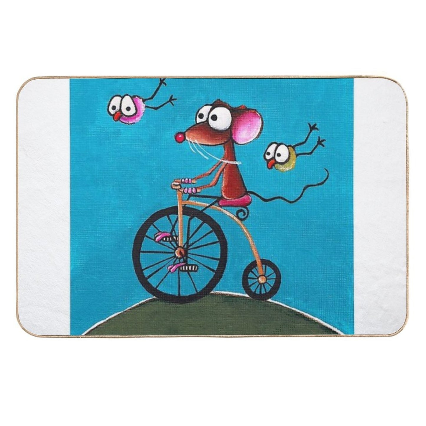 The Yellow Bike Long-Lasting Bath Mat