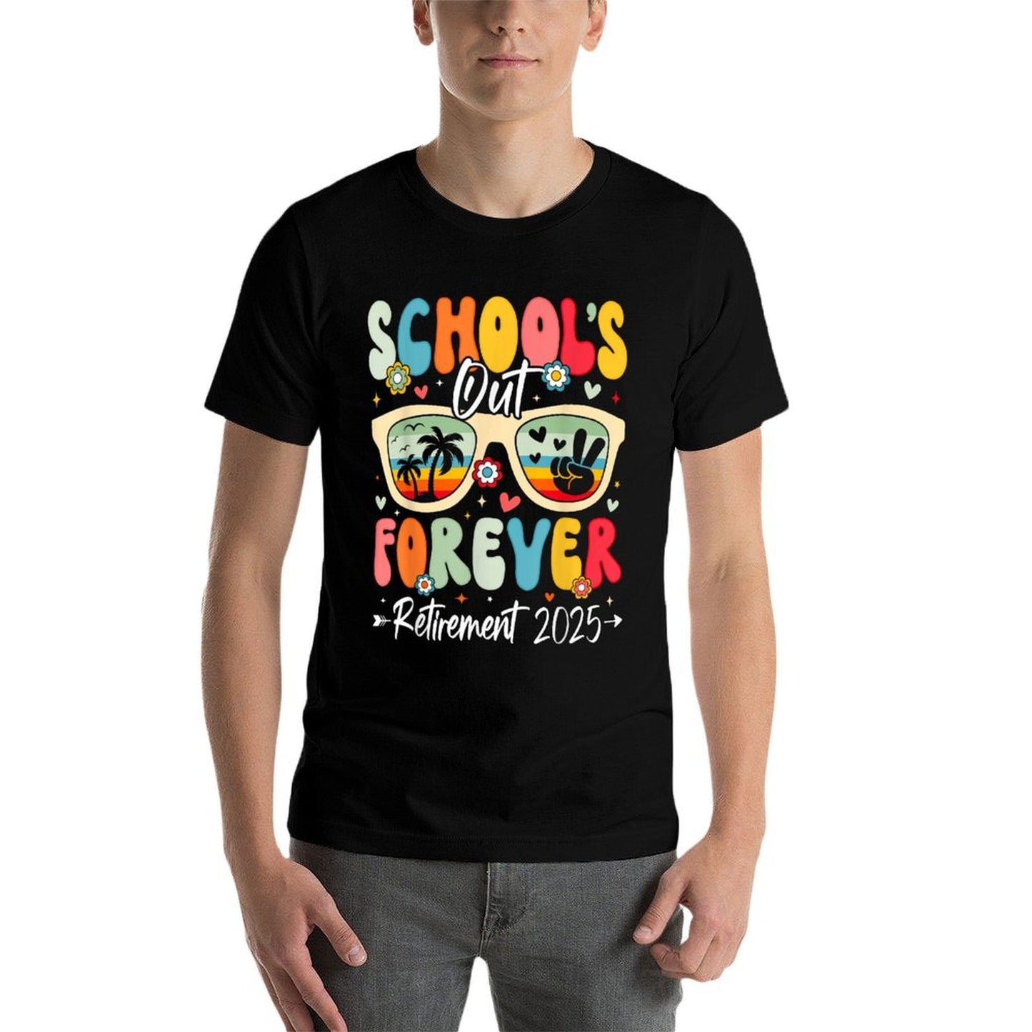 Retirement 2025 Women School's Out Forever Retired Teacher Soft T-Shirt